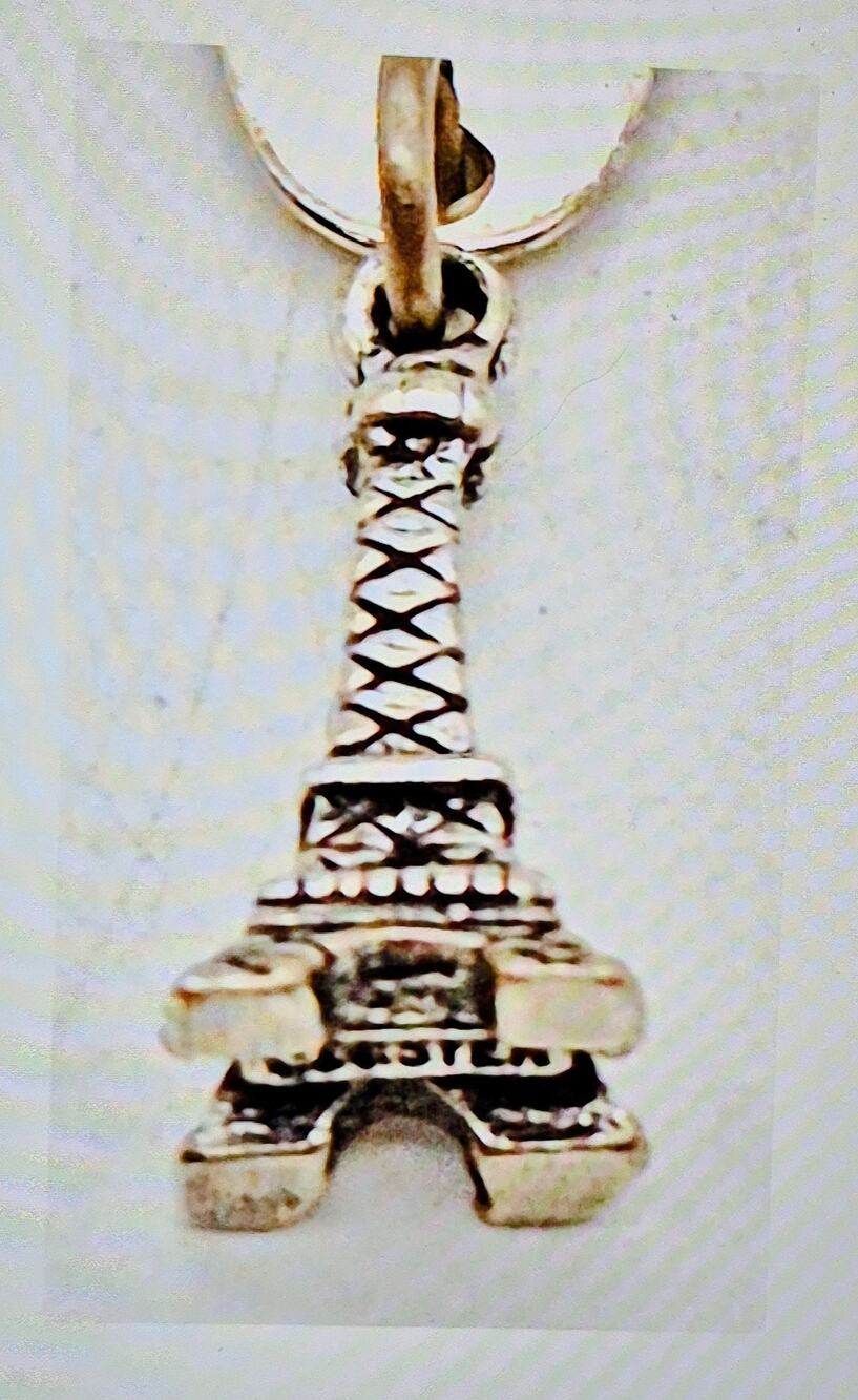 Vintage Kings Island Sterling Silver Eiffel Tower Charm Souvenir .75" Tall